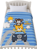 Travelling the World Baby Blanket | Soft 1-Ply Toddler Throw | 41" x 53"
